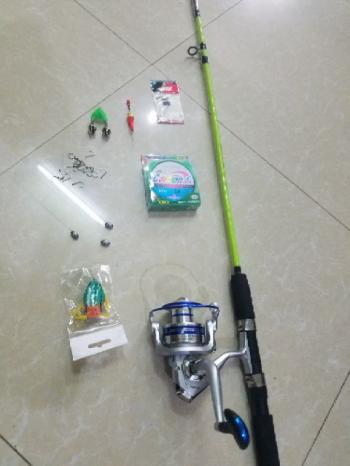 Bộ cần câu shimano 2 khúc bạo lực 2m1 kèm máy kim loại