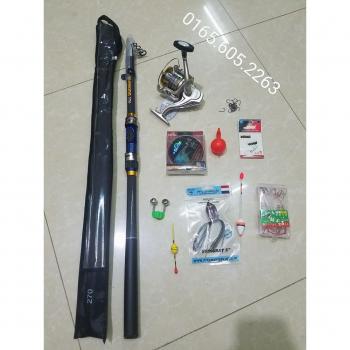 [Giá công phá] Bộ cần câu máy rút  Shimano 2m7