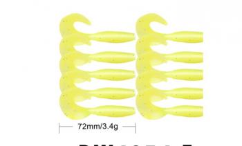 Mồi mềm Jig head 1 bịch 1 màu 72mm 3.4gr