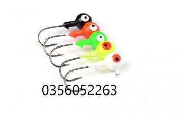 bịch 5 Lưỡi câu cá lóc Jighead nhiều màu