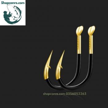 Lưỡi titan vàng bọc đen câu đài câu đơn