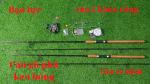 Bộ cần câu 2 khúc rỗng bạo lực expert spin cán gỗ bần phủ keo ( máy Deukio)