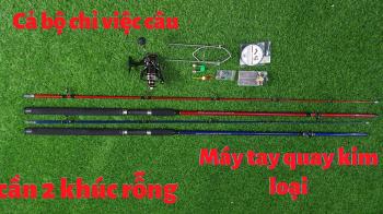 Bộ cần 2 khúc rỗng 2m7 máy AC 5000 câu lancer