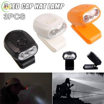 Đèn LED kẹp mũ lưỡi trai câu cá tặng kèm 2 pin