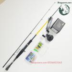 Cần câu lure Daiwa Crossfire 662MHB kèm máy ngang Noeby