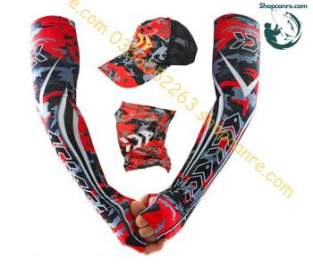 Combo găng tay chụp cổ mặt mũ daiwa chống nắng câu cá