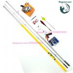 Bộ cần câu lục 3 khúc Prime surf 33 4m2 kèm máy daiwa Crossfire 6000H