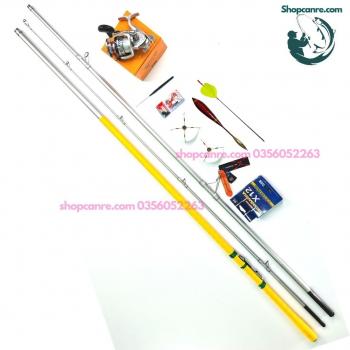 Bộ cần câu lục 3 khúc Prime surf 33 4m2 kèm máy daiwa Crossfire 6000H
