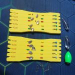 combo 10 Bộ lưỡi câu cá mương gắn sẵn kèm 3 hạt hỗ trợ ném xa