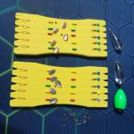 combo 10 Bộ lưỡi câu cá mương gắn sẵn kèm 3 hạt hỗ trợ ném xa